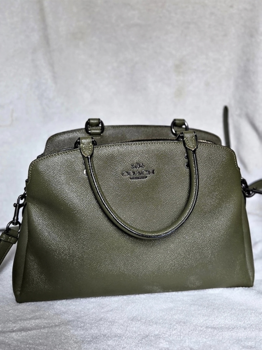 Coach Lillie Carryall Green Satchel